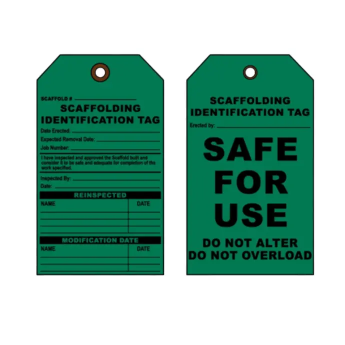 scaffold green tag